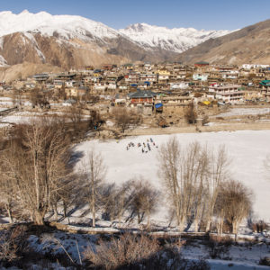 The frozen Nako lake