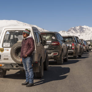 The convoy lines up at Nako