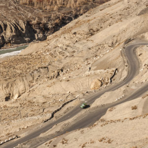 The winding road from Nako