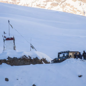 Puneet and photographers halt to take shots of the convoy