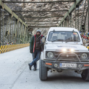 Jatin and his rally car