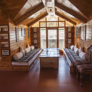 The reading and meditation area of the Hotel