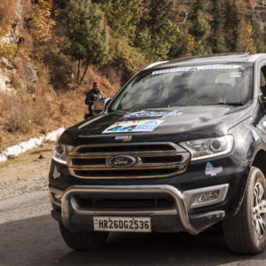 Gaurav and Piyush drive in Ford Endeavour